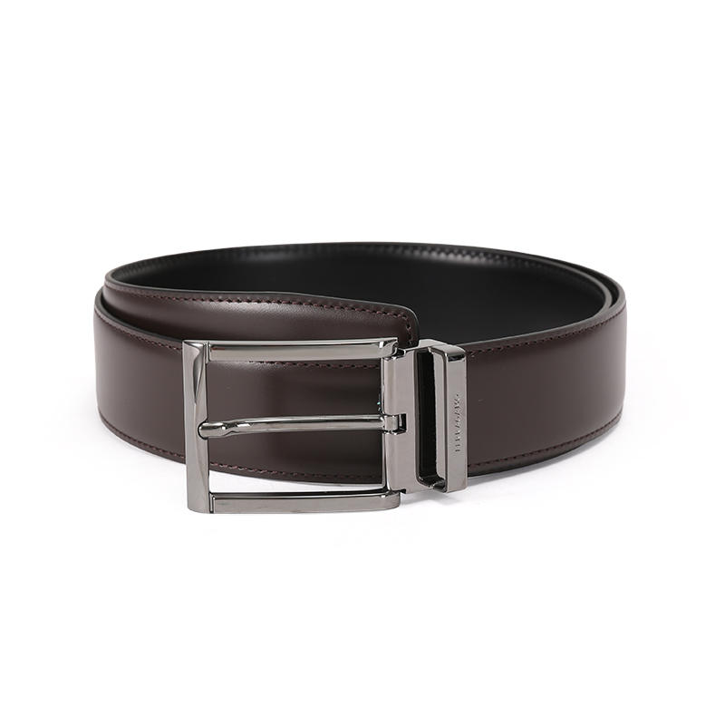 

Ferragamo Мужской кожаный ремень из коровьей кожи шириной 3.5 см, Brown/Black