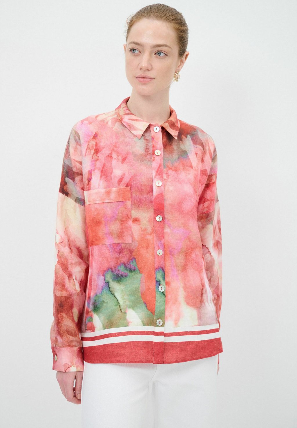 

Блузка на пуговицах BUTTON-DOWN BLOUSE adL, розовый
