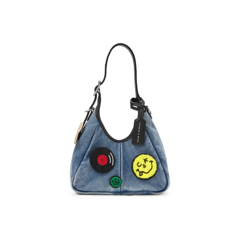 

Charles&Keith CHARLES & KEITH Женская сумка через плечо, Джинсовый синий, темно-синий деним