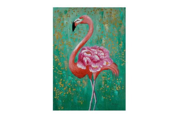 

Акриловая картина ручной работы KUNSTLOFT Fabulous Flamingo цвет hellrosa/türkis