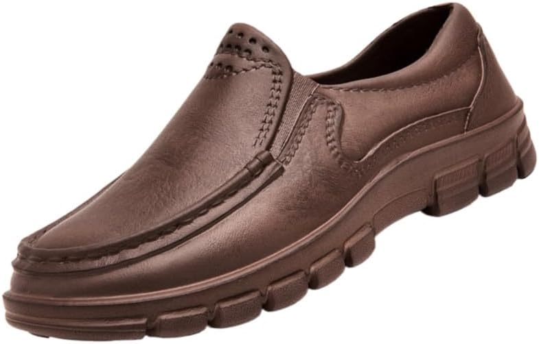 

мужские повседневные лоферы большого размера с противоскользящей подошвой Fmshi, коричневый