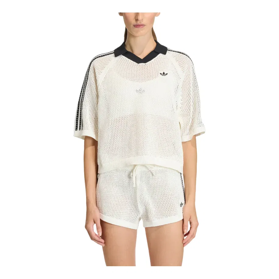 Футболка-поло Adidas, цвет «Белый-черный», KC6490 — фото 2