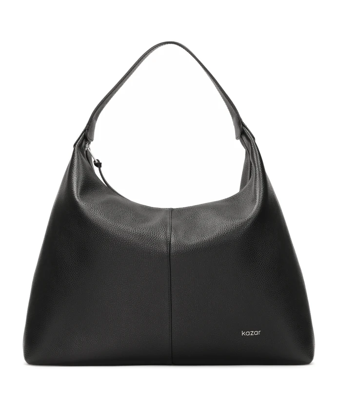 

Большая кожаная сумка через плечо Kazar, черный