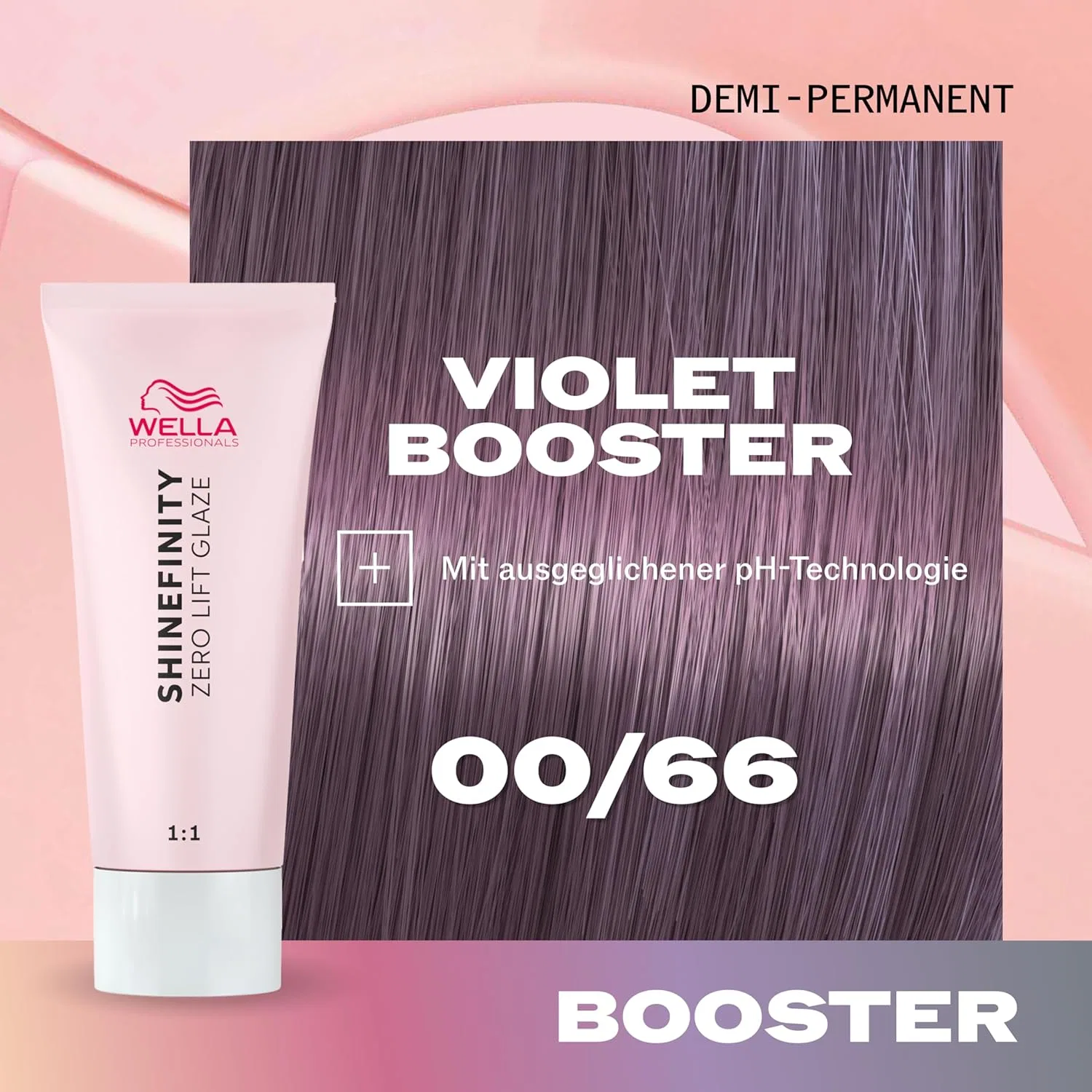 Демиперманентный краситель для волос «Shinefinity Glaze 00/66 Violet Booster» от Wella Professionals (60 мл) Wella Professionals — фото 2