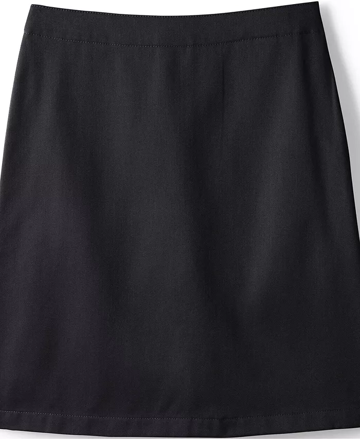 Юбка-шорты Chino Top of the Knee для девочек больших размеров Lands' End, черный — фото 2