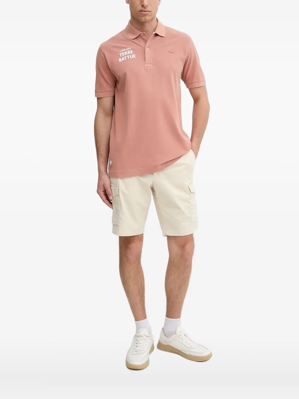 

Вышитая рубашка-поло Lacoste, оранжевый