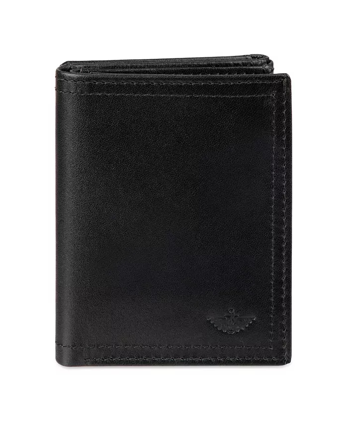 

Мужской кожаный кошелек Z-Fold Trifold с защитой RFID Dockers, черный