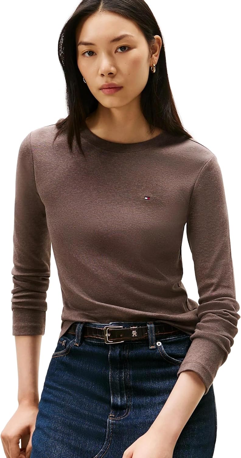 

Женский лонгслив с узором пейсли от Tommy Hilfiger, Brown Heather