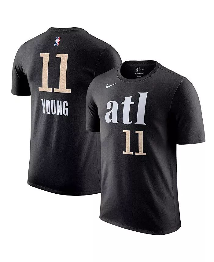 

Мужская футболка Trae Young Black Atlanta Hawks 2023/24 City Edition с именем и номером Nike
