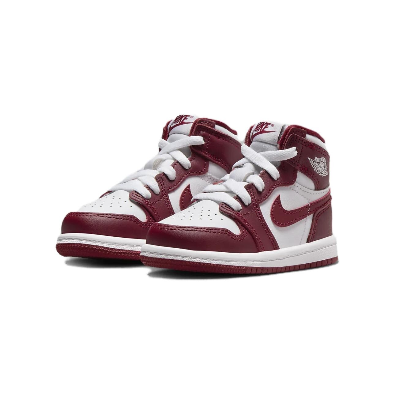 Кроссовки Jordan 1 Retro High OG Artisanal Team Red TD, белый/красный — фото 3