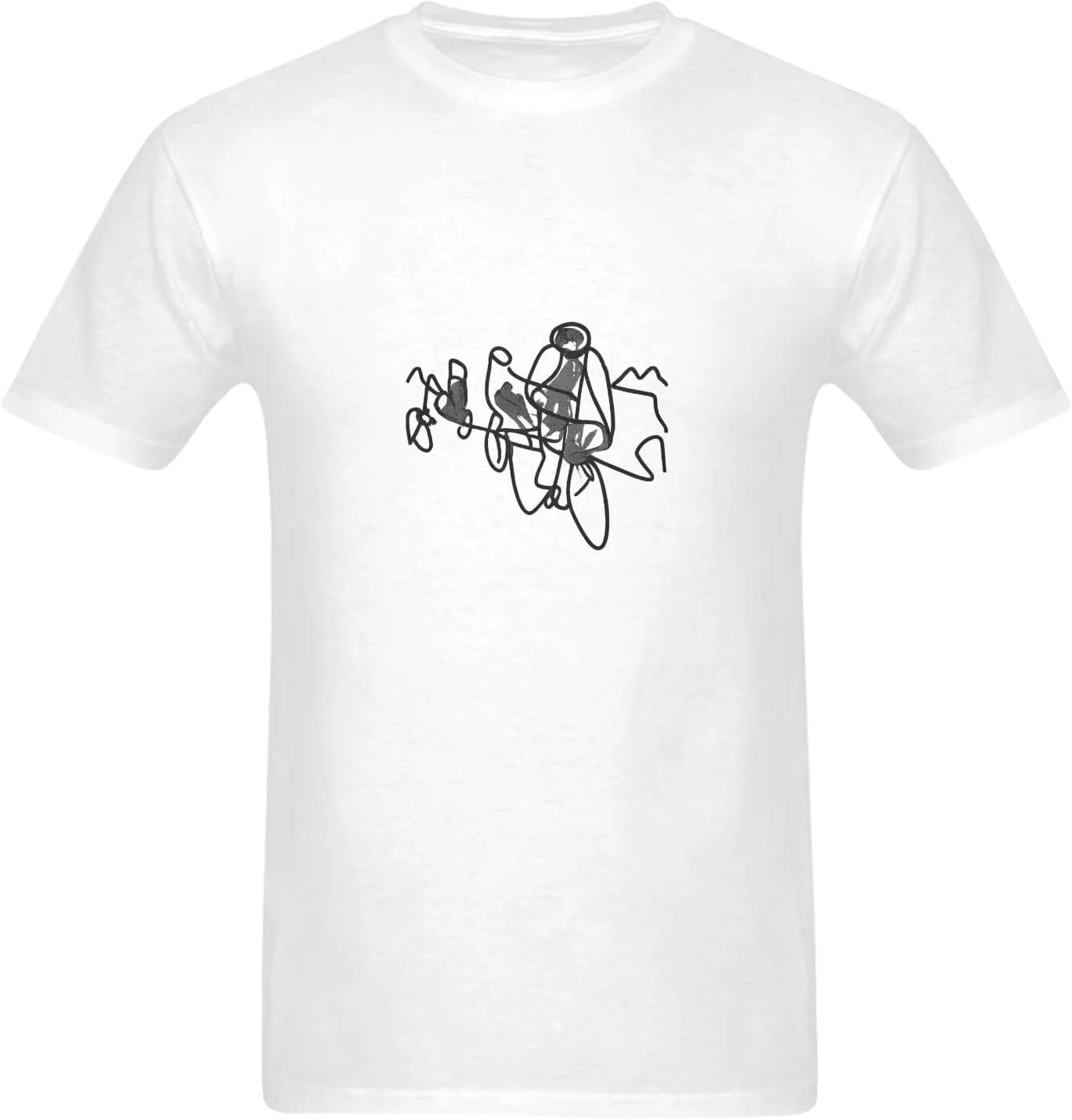 Футболка с принтом Cycling Line Art для мужчин