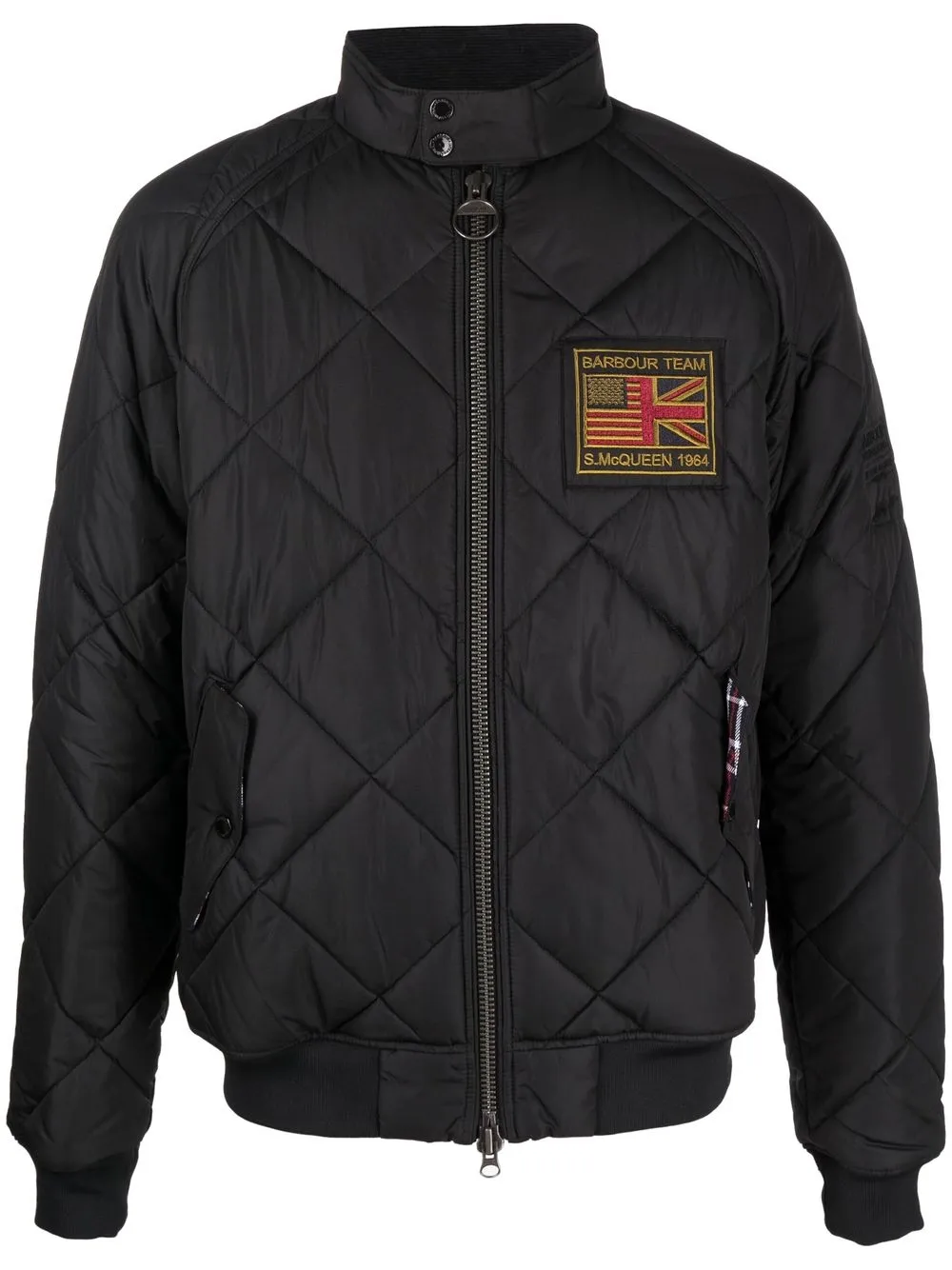 

Стеганая куртка с нашивкой-логотипом Barbour, черный