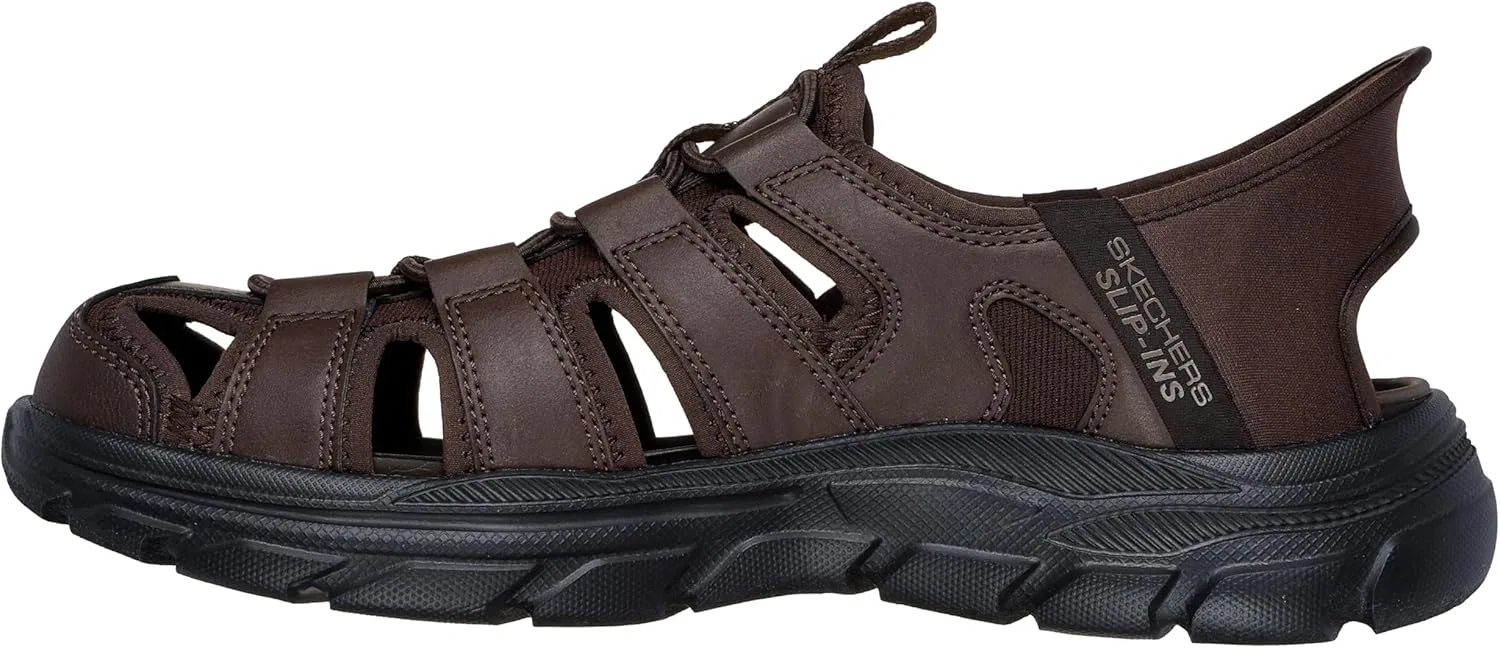 Мужские сандалии Skechers Hands Free Slip-Ins Revolted SS, Chocolate — фото 3