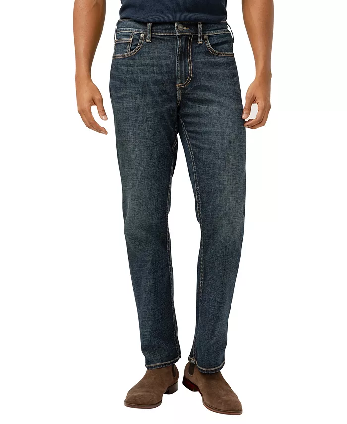 

Грейсон Классик Фит Прямые Люкс Херитидж Джинсы Silver Jeans Co., синий