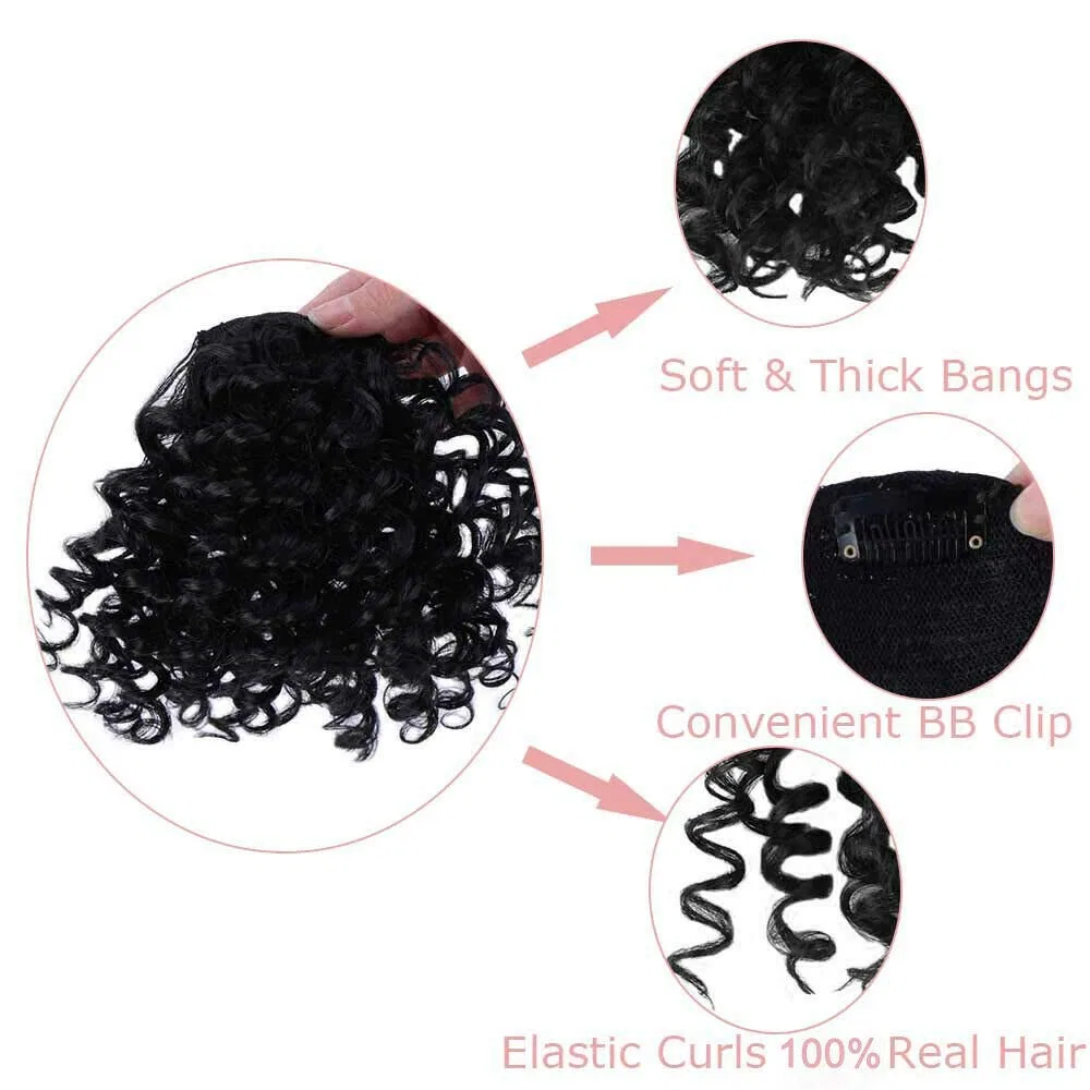 Накладная челка из натуральных волос Afro Style 23 г Remeehi — фото 3