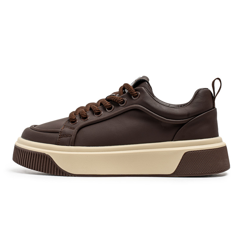 

JKEM Антискользящие и износостойкие низкие скейтерские кроссовки для мужчин с эффектом увеличения роста - коричневые, цвет Brown