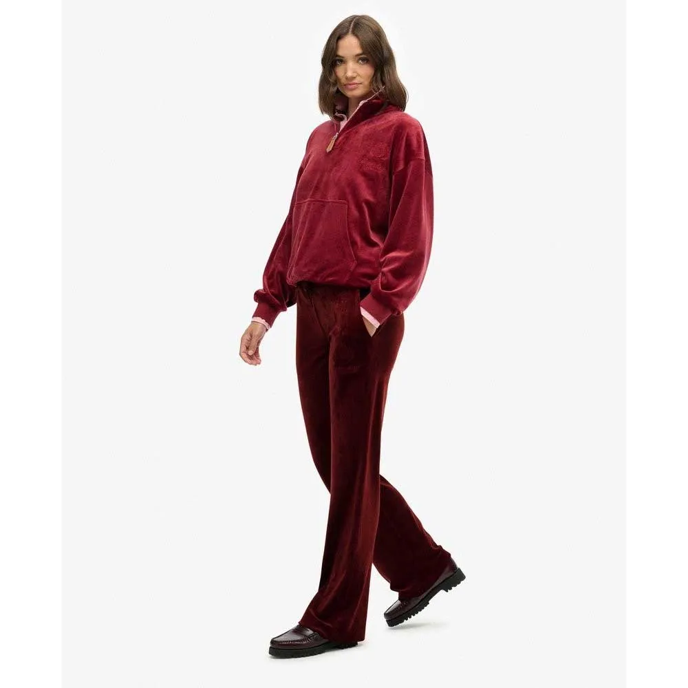 Джоггеры Superdry Country Club Velour, красный — фото 3