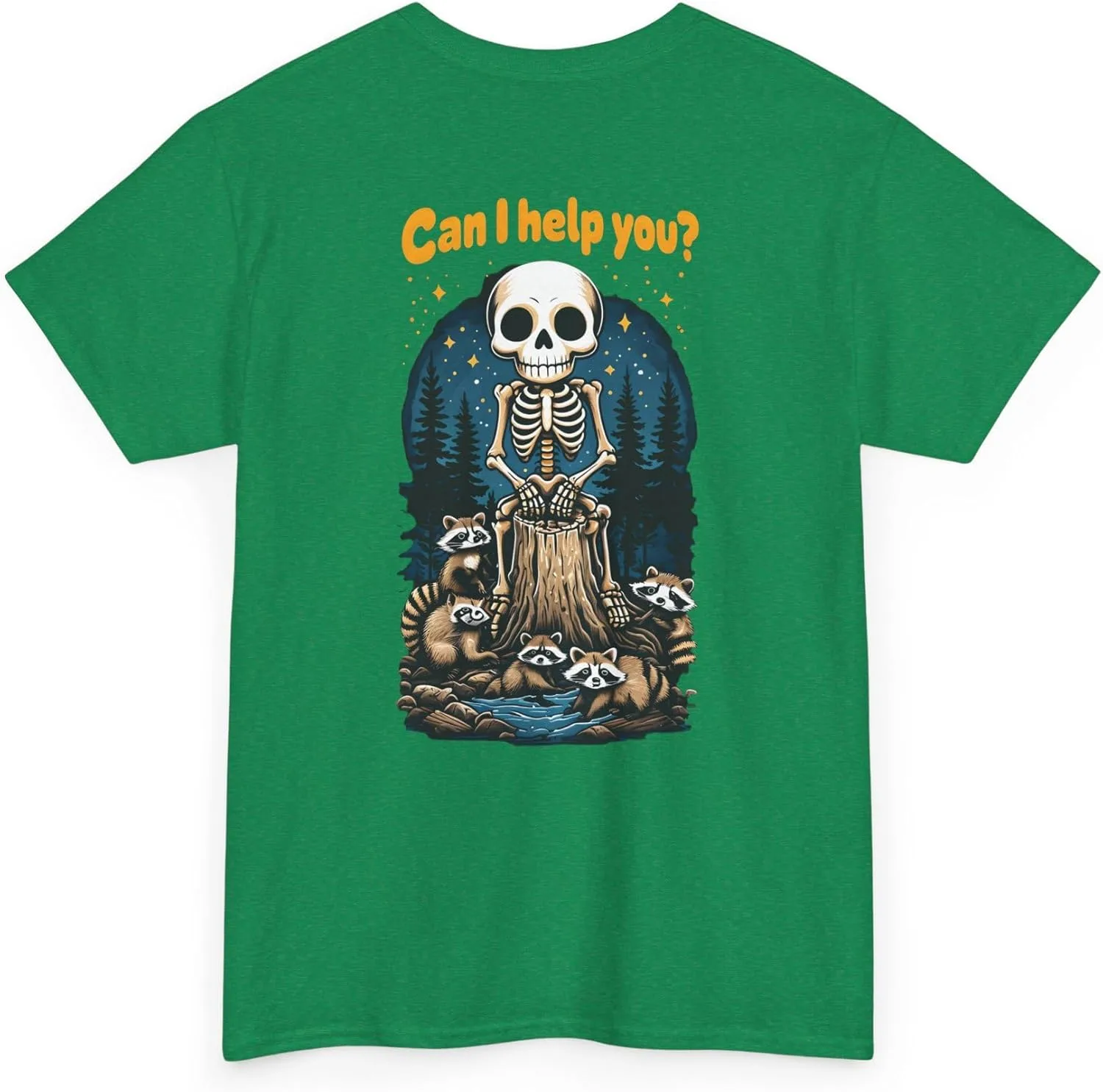 Футболка с принтом Spooky Skeleton, Sarcastic, Unisex, Cotton — фото 4