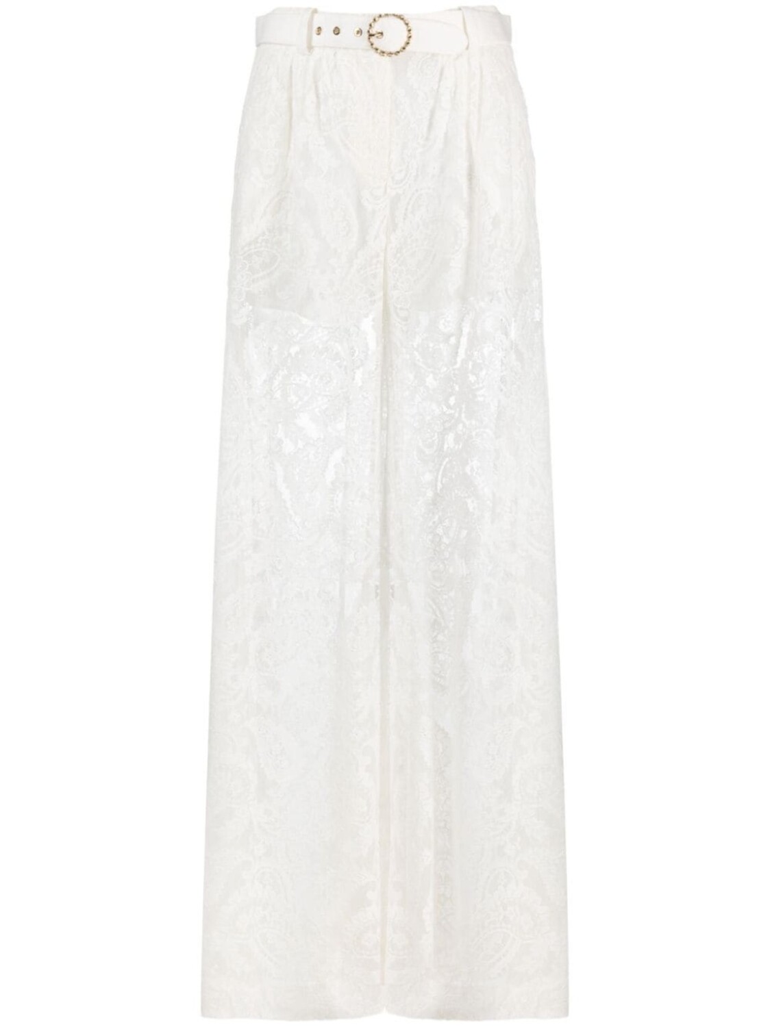 

Брюки Wonderland Lace широкого кроя ZIMMERMANN, бежевый