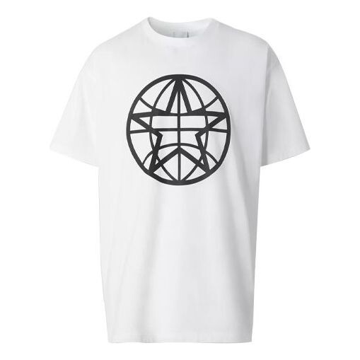 

Футболка men's pattern printing cotton round neck short sleeve white Burberry, белый