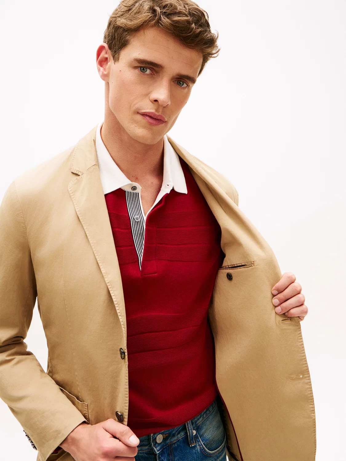 Пиджак стандартного кроя Tommy Hilfiger, Beige/Camel — фото 2
