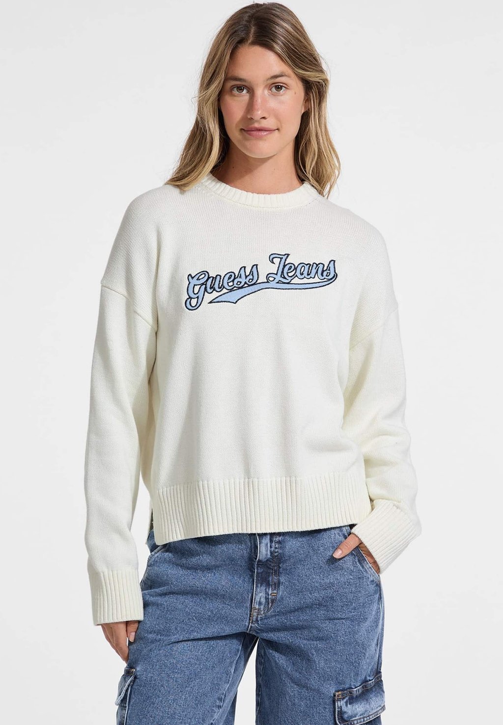 

Джемпер LOGO-PATCH Guess Jeans, бежевый