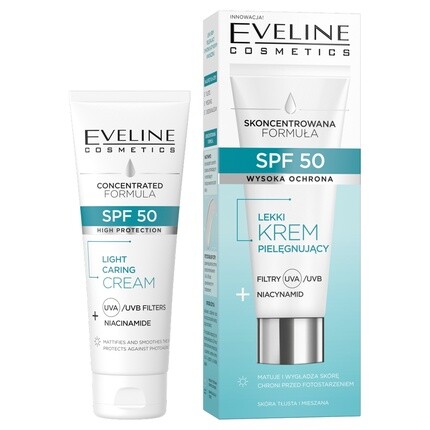 

Lekki Увлажняющий крем Spf50 с ниацинамидом для жирной и комбинированной кожи 30 мл Eveline