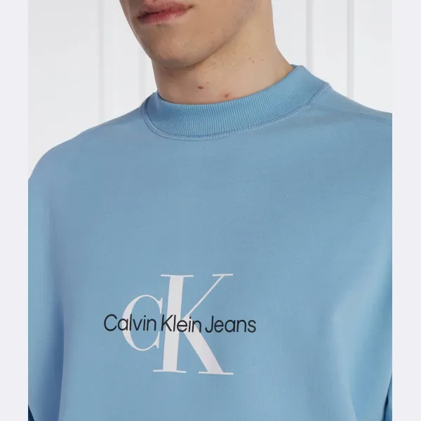 Толстовка свободного кроя с архивным монологом Calvin Klein, синий — фото 2