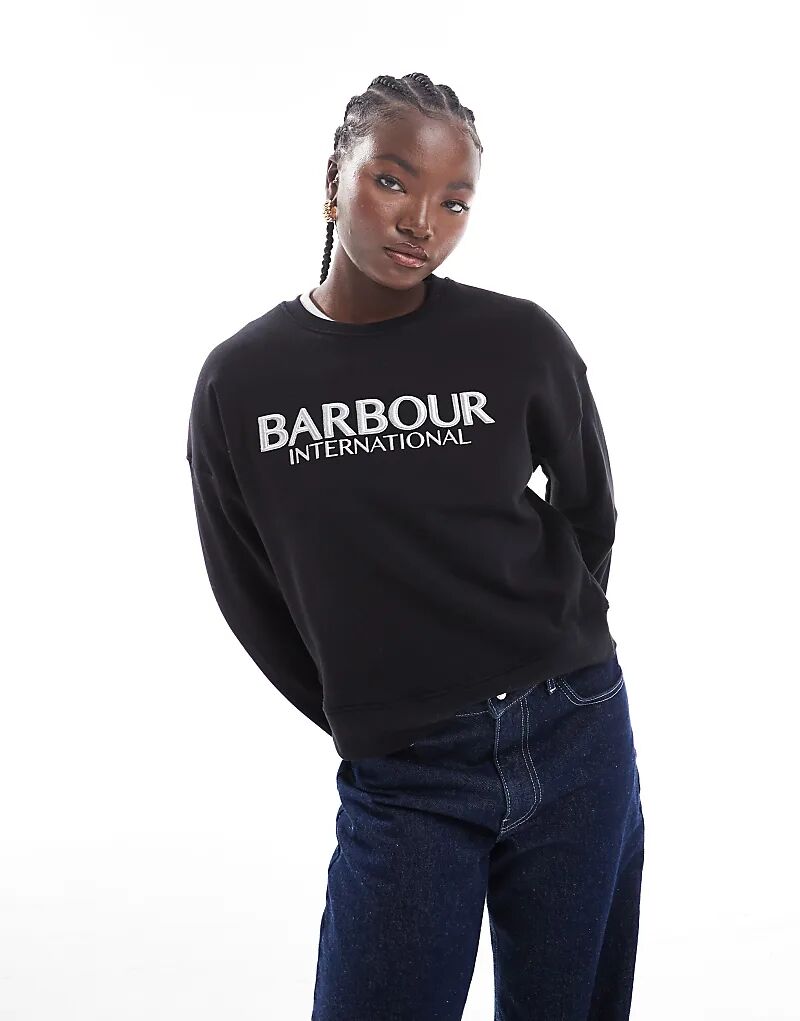 

Черная толстовка с логотипом Franchesca Barbour International