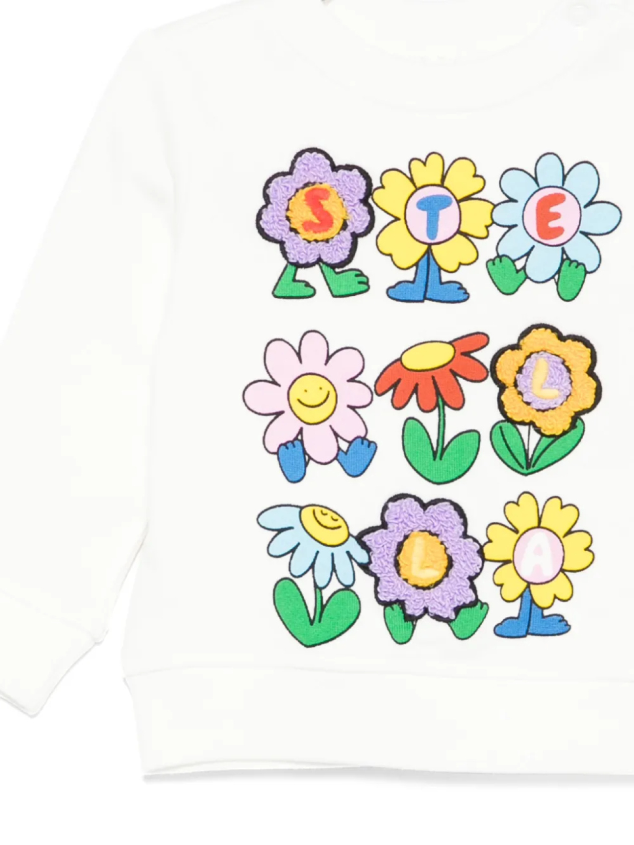 Толстовка с цветочным принтом Stella McCartney Kids, белый — фото 3