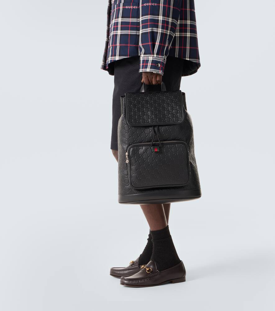 Рюкзак мужской Gucci GG натуральная кожа, мультиколор — фото 2
