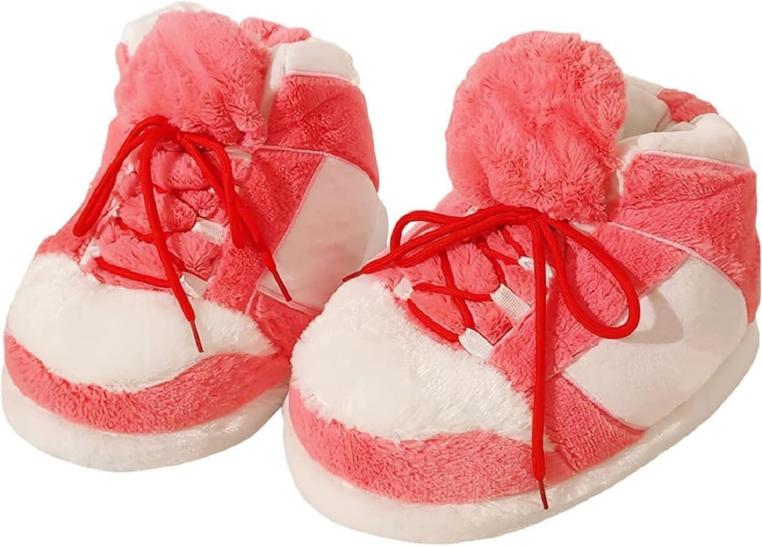 

Уютные модные большие плюшевые кроссовки-тапочки DKZNBY для мужчин и женщин, противоскользящие домашние и тапочки, универсальный размер, розовый