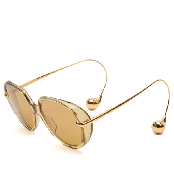 

Солнцезащитные очки-капли Bottega veneta bv1436s Bottega Veneta Eyewear, Yellow, Gold & Brown