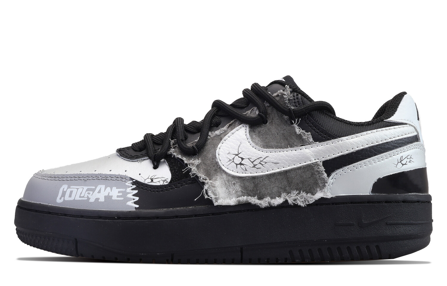 

Кроссовки Nike Gamma Force Skateboarding Shoes Women's Low-top White, черный/белый