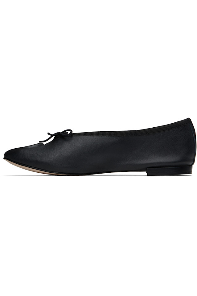 Балетки Repetto edition lilouh из мягкой кожи наппа Marine Serre, черный — фото 3
