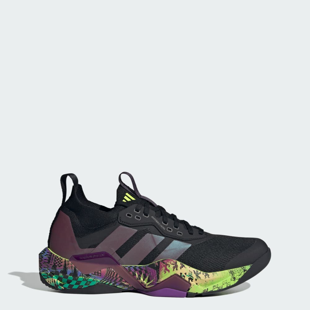 

Кроссовки Adidas x Jeremy Scott Rapidmove Adv 2 Training shoes, цвет Core Black/Aurora Met./Acid Yellow