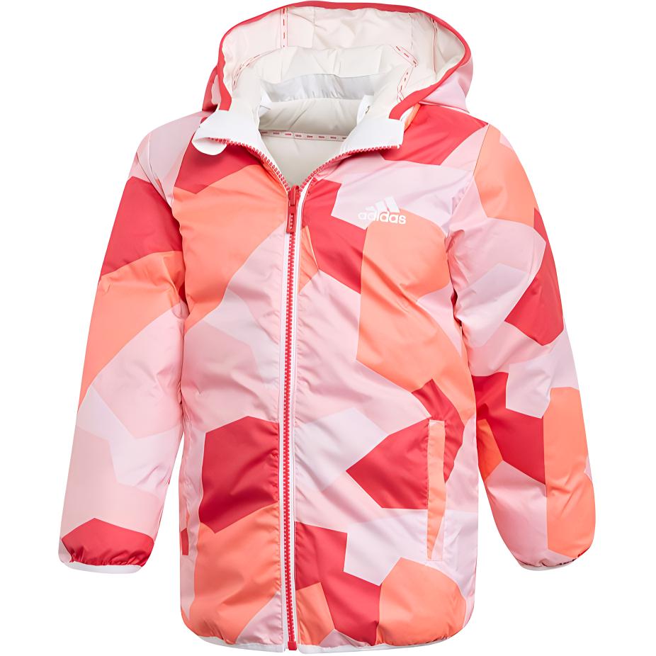 Детская зимняя куртка Pre school Adidas, розовый/оранжевый — фото 3