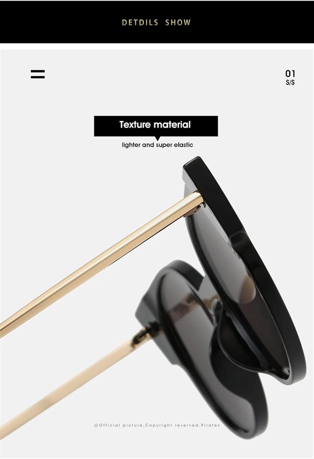 

Солнцезащитные очки «кошачий глаз» в крупной оправе для уличной стрельбы, модные, для мужчин и женщин, для отдыха на природе (Цвет: A, Размер: Средний) MTZJH, F