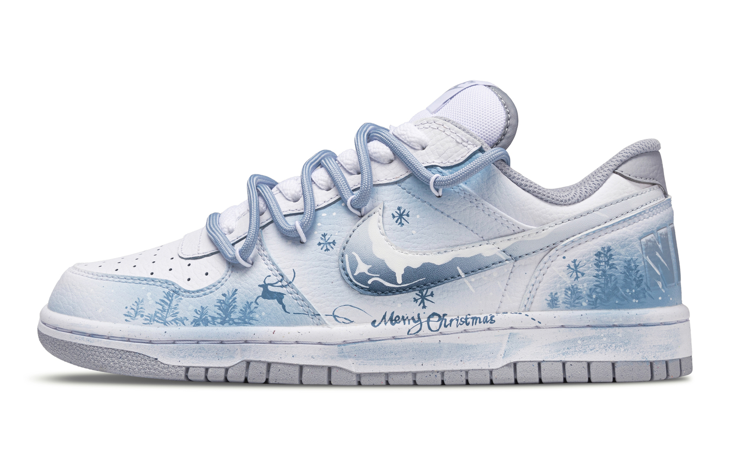 

Ботинки для скейтбординга Big Cedar Mist Forest устойчивые к истиранию дышащие низкие мужские white blue Nike, голубой