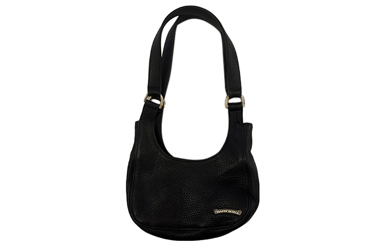 

Chrome Hearts Кожаная сумка-полумесяц, женская сумка через плечо, черная