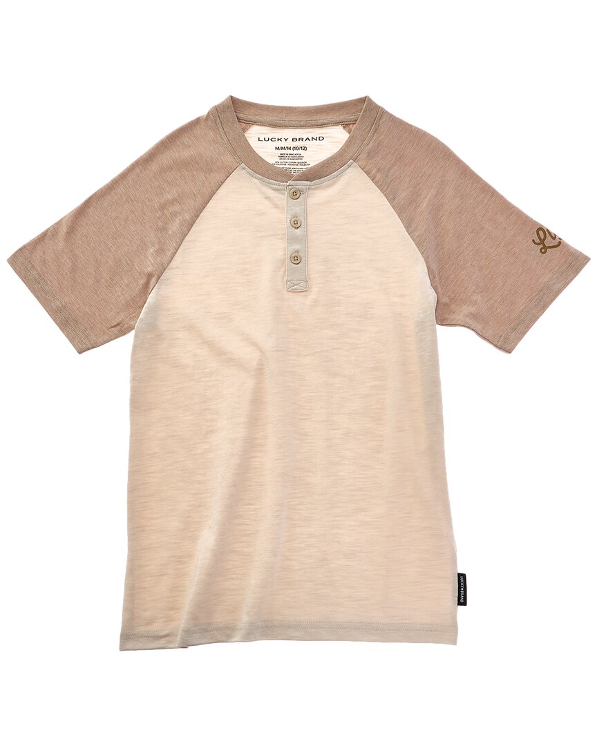 

Lucky Brand Raglan Henley Футболка, Tan