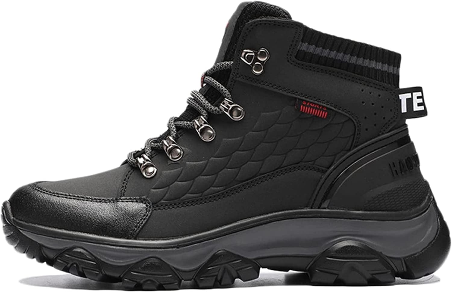 

Мужские зимние теплые плюшевые низкие шнуровочные туфли Yiozoi, ветронепроницаемые легкие походные ботинки, черный