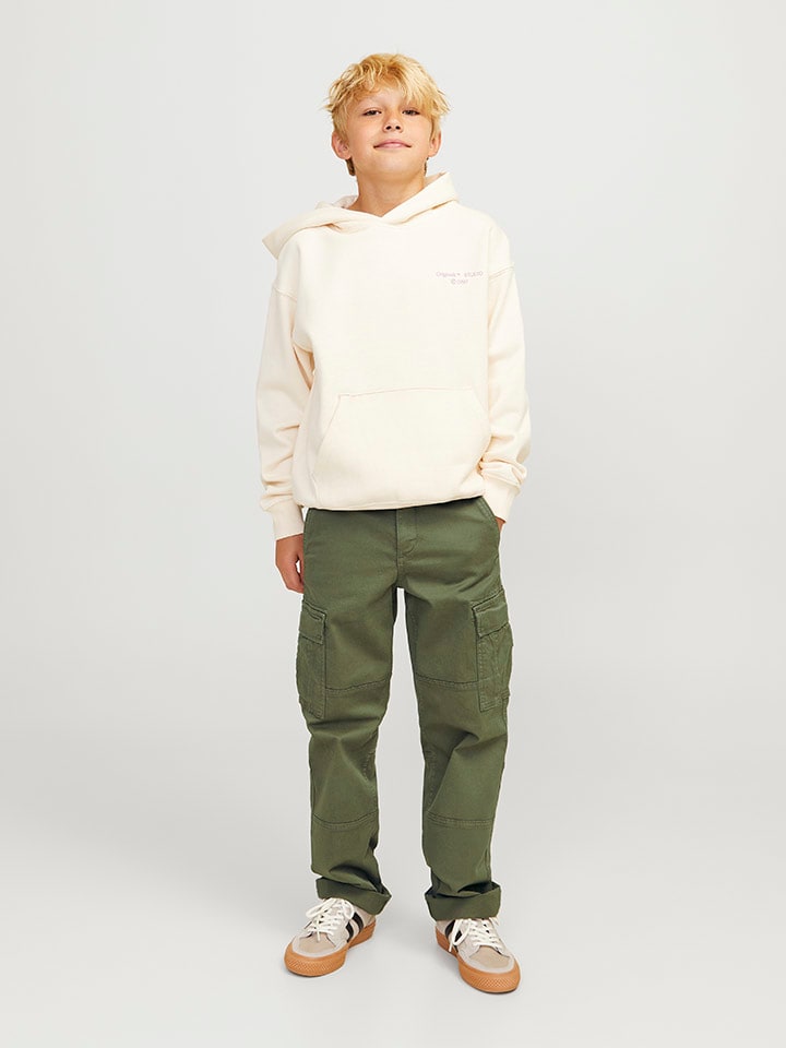 JACK & JONES Junior Брюки-карго "Кейн" цвета хаки — фото 4