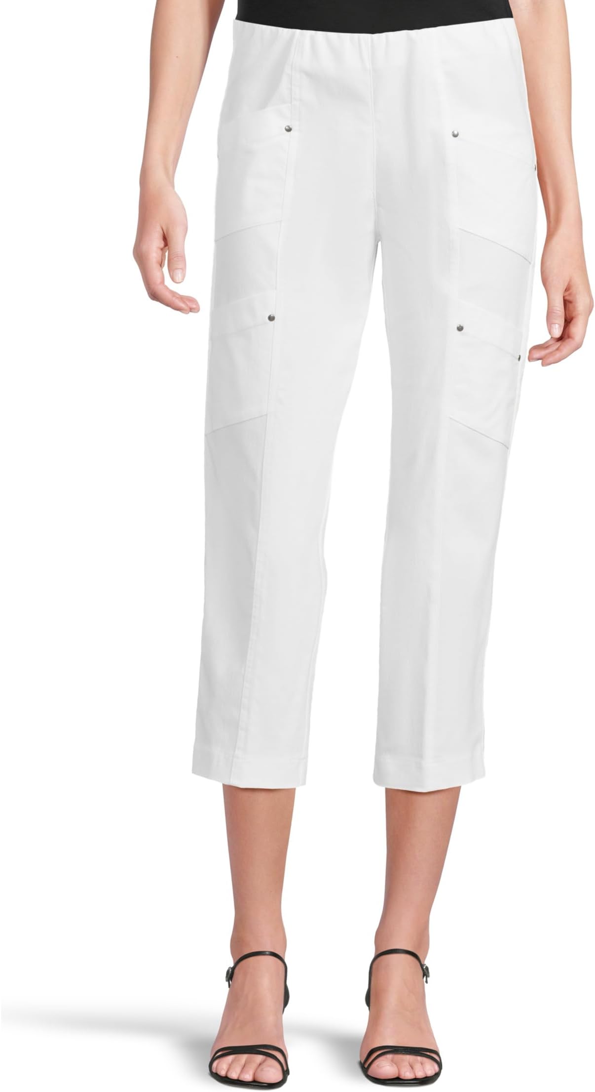 

Брюки Elliott Lauren Pull On Crop Cargo Pocket Pants With Slanted Pockets Rivets Detail, White