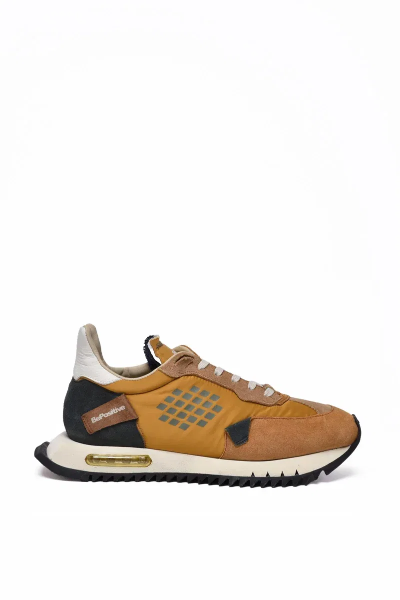 Кроссовки Space Run - желтые BE POSITIVE, коричневый