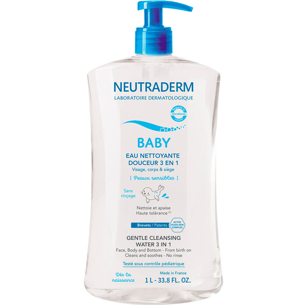 

Neutraderm, Baby, Мягкая очищающая вода 3в1, 1000 мл