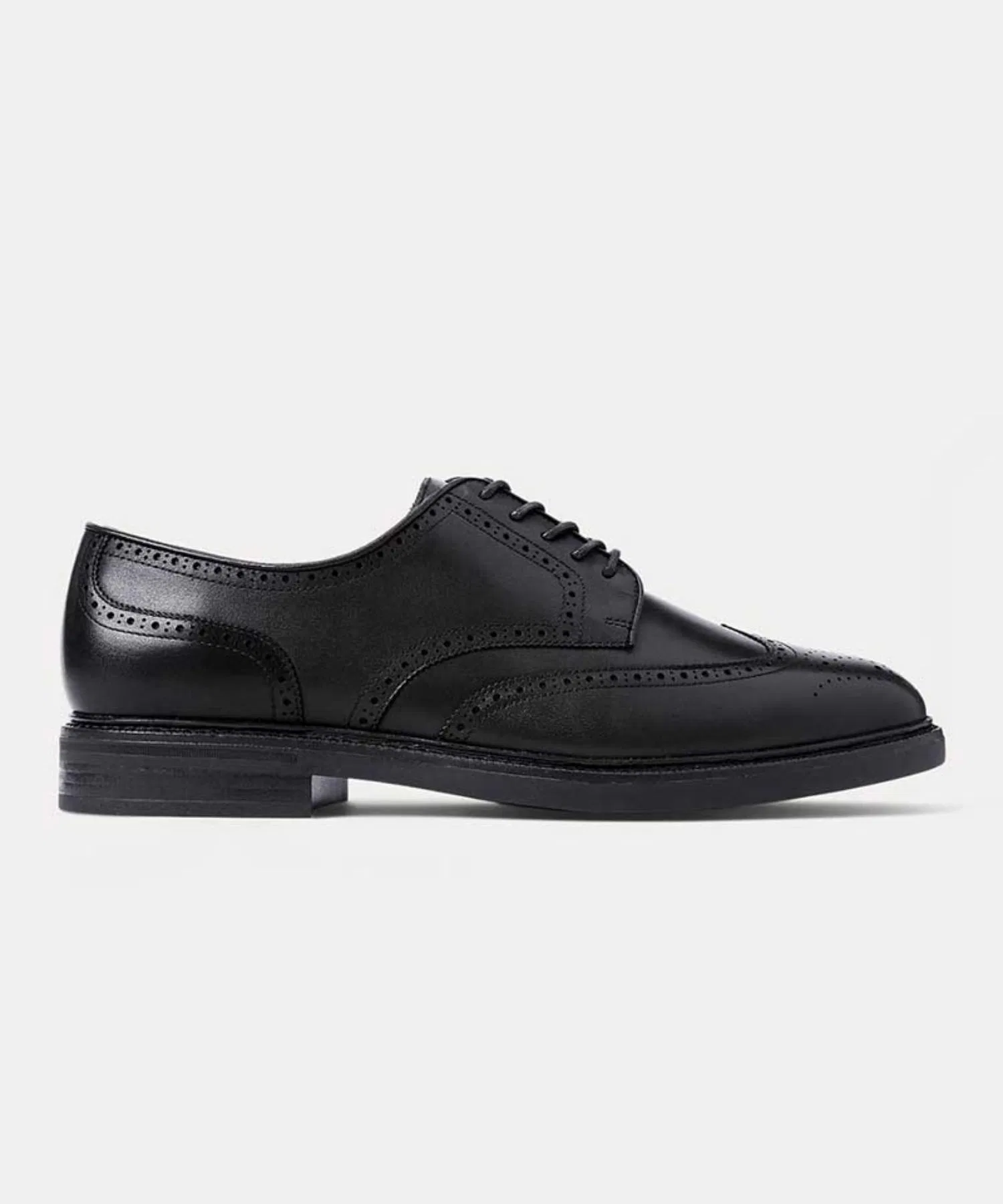 Мужские туфли-оксфорды POLO RALPH LAUREN ASHER с узором крылья чёрные