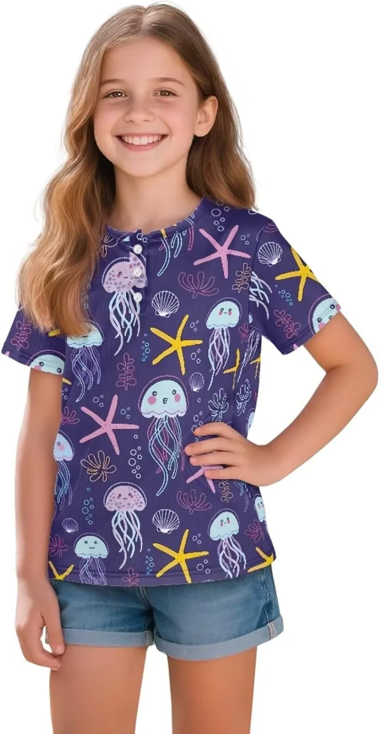 Детская футболка с принтом, Gzzxiailg, Cute Jellyfish