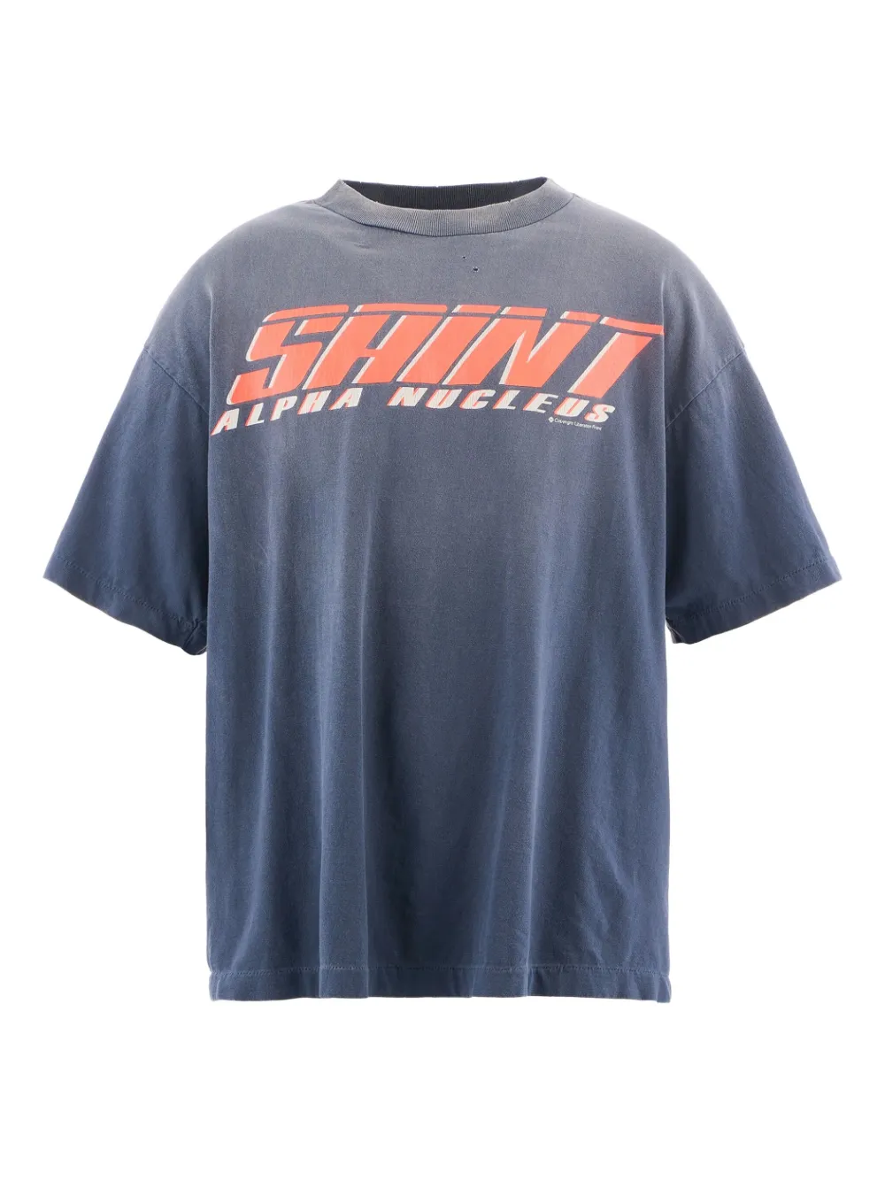 

Футболка с принтом-текстом SAINT MXXXXXX, синий