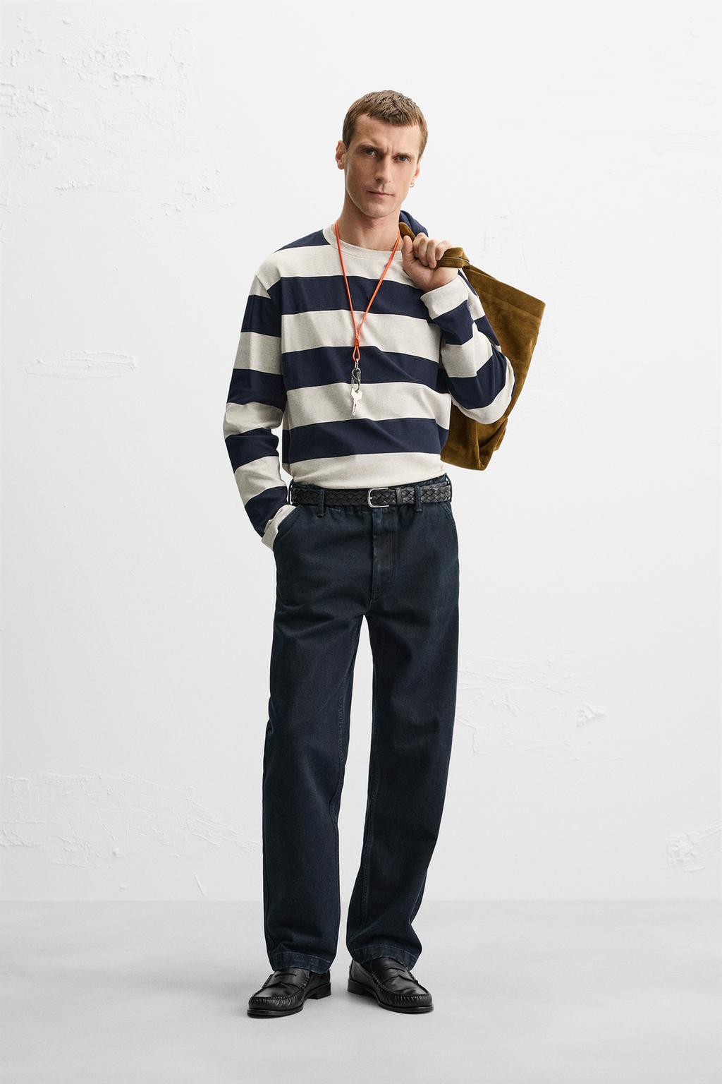 

Футболка в полоску ZARA, цвет striped